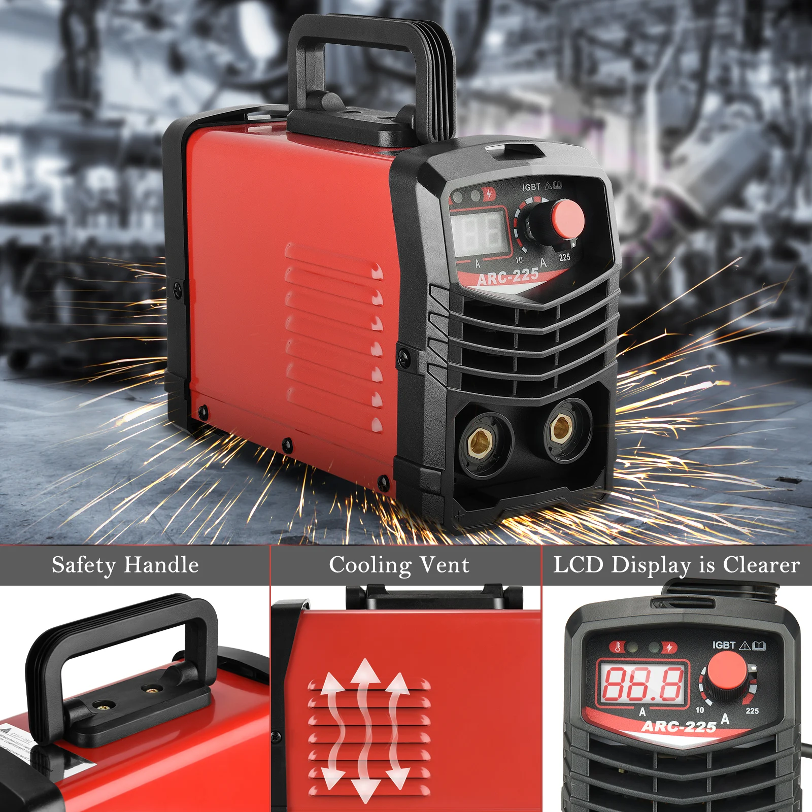 20-225Amp Mini saldatrice ad arco Inverter saldatrice elettrica 110V/220V saldatrice per saldatura fai da te e lavoro elettrico