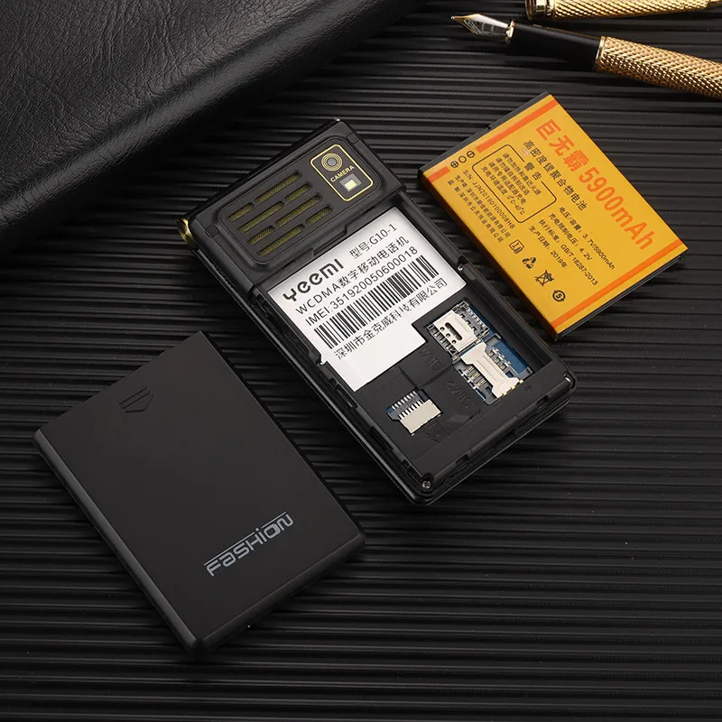 Yeemi G10-C 2G GSM ثنائي الشريحة شاشة مزدوجة الوجه ميزة الهاتف جبهات كبيرة بصوت عال لكبار السن 2.8 بوصة FM Mp3/Mp4 BT كبار السن الهاتف المحمول