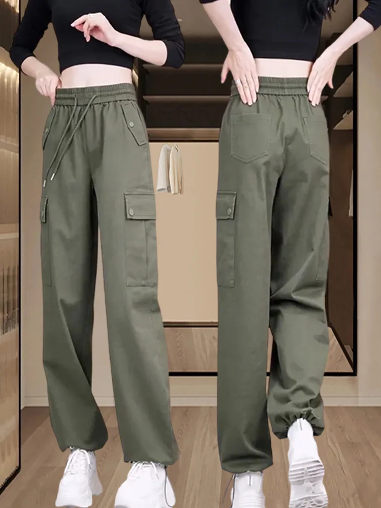 Loose Wide Leg Workwear Pants Casual Sports Trousers for Women High Waist Harlan Pants Asymmetrical Design Comfortable Fit