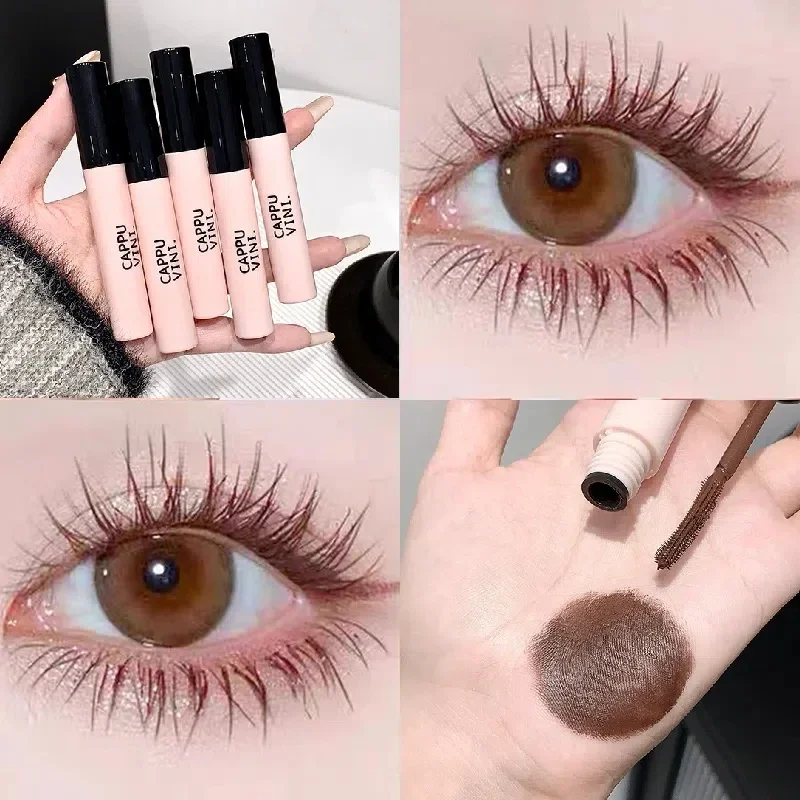 Mascara de maquillage, Extension de cils noirs et bruns, imperméable, ne se décolore pas, liquide de teinture, Volume, cosmétique longue tenue