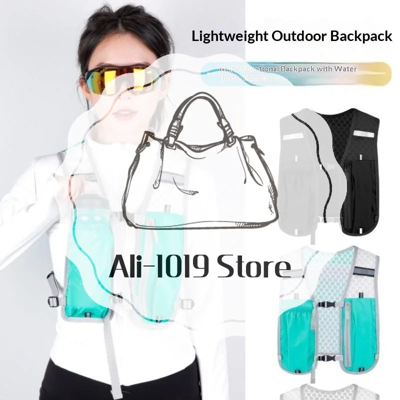 Unisex Running Hydration Vest Adjustable Chest Strap Lightweight Reflective For Marathon
