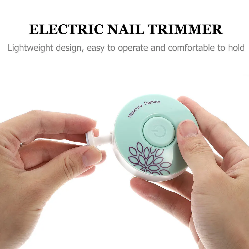 

1 комплект, триммер для ногтей, электрическая шлифовальная система, риск с гладкими краями, идеальный подарок для родителей, электрический триммер для ногтей