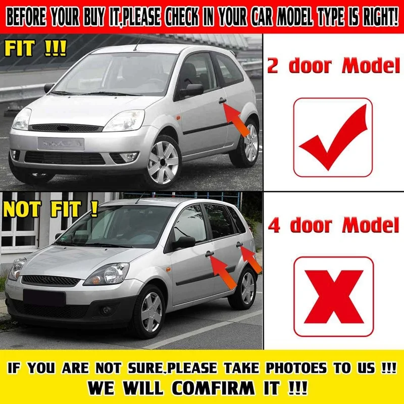 1473662 Car Window B Pillar Moulding Trim Covwe Guard for Ford Fiesta 3 Door Mk6 2001-2008