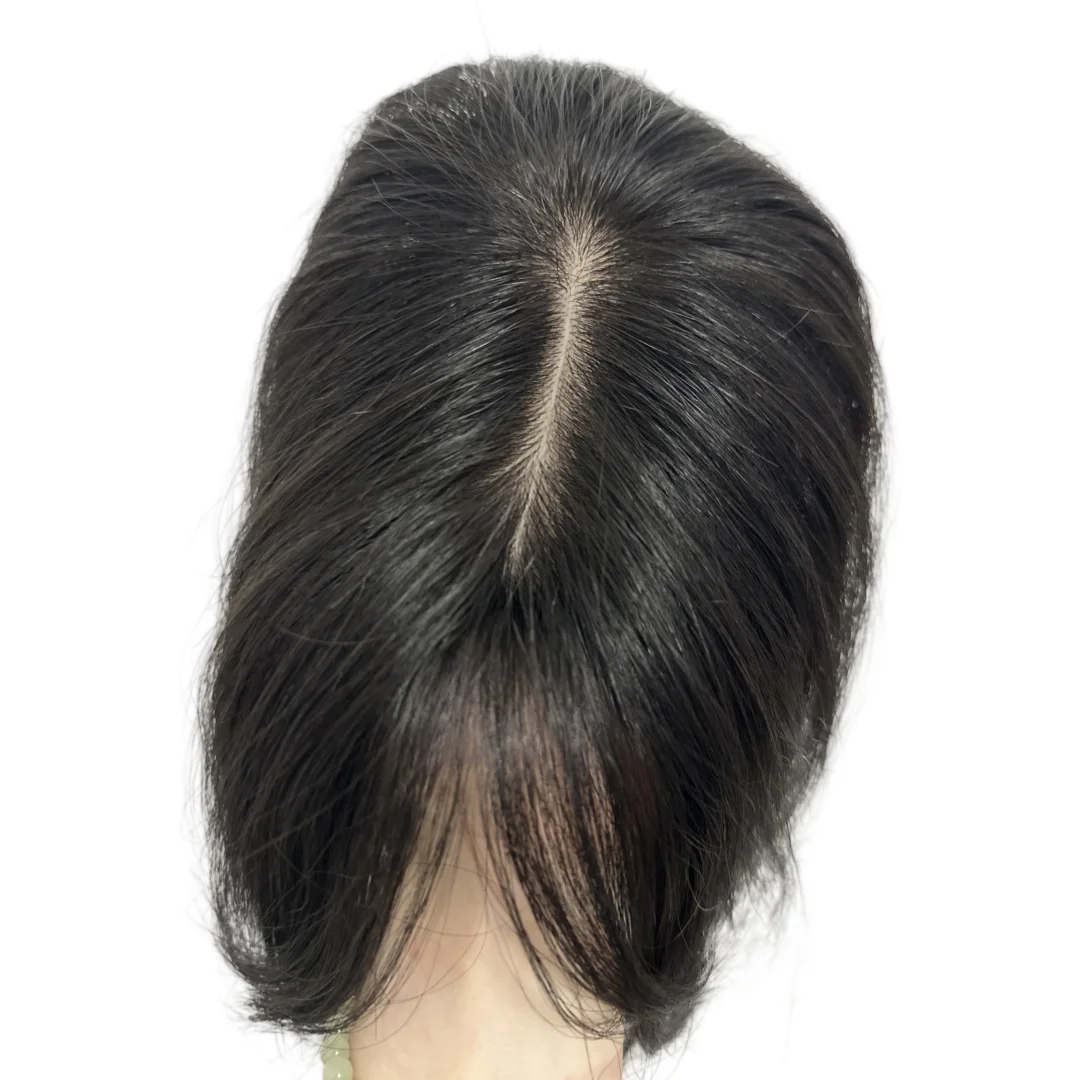 Real Human Hair Topper with Realistic Scalp Line for Thinning Hair Amazon.com : OLLAVO Hair Toppers for Women Real Human Hair  main image 2