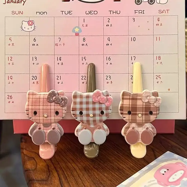 

3PCS Kawaii Sanrio Hello Kitty Hair Clip Duckbill Front Hair Split Side Bangs Clip Cute Hairpin Girl Gift