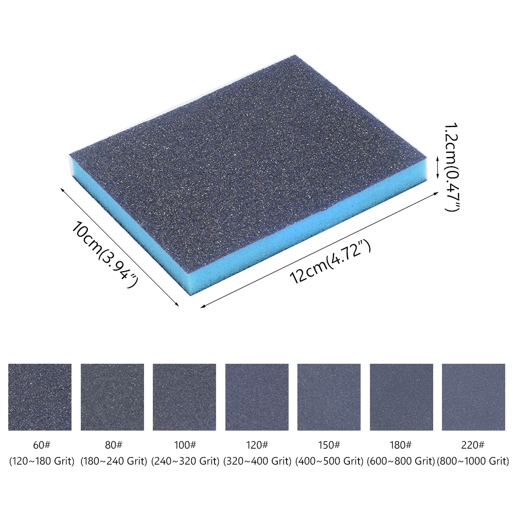 Kitchen Cleaner 120-1000 Grit High Quality Foam Abrasive Pads Sandpaper tools Polishing Sanding Sponges Grinding Blocks Washable