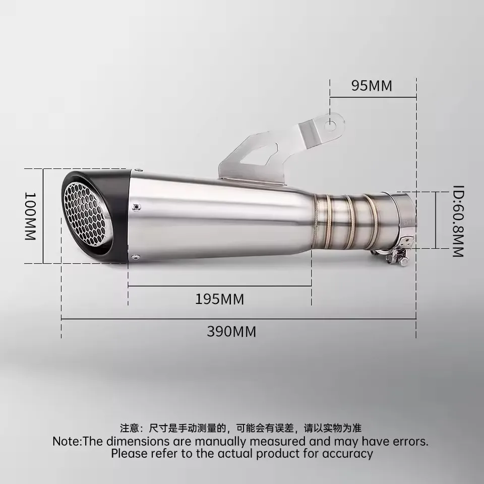 BMW S1000RR S1000R M1000R M1000RR 2019-2024 M1000 S1000 R RR 오토바이 배기 파이프 61MM 슬립온 머플러 팁 링크 파이프