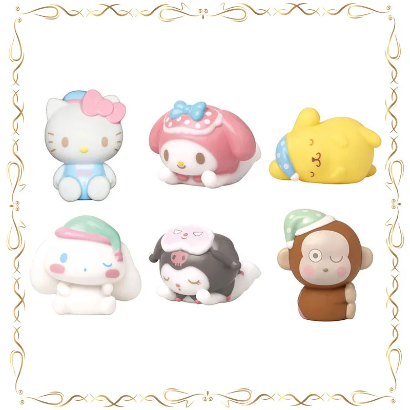 

Hello Kitty My Melody Sleep Making Type Hair Glow in The Dark Gashapon Ornament Holiday Gifts Collectible Toy