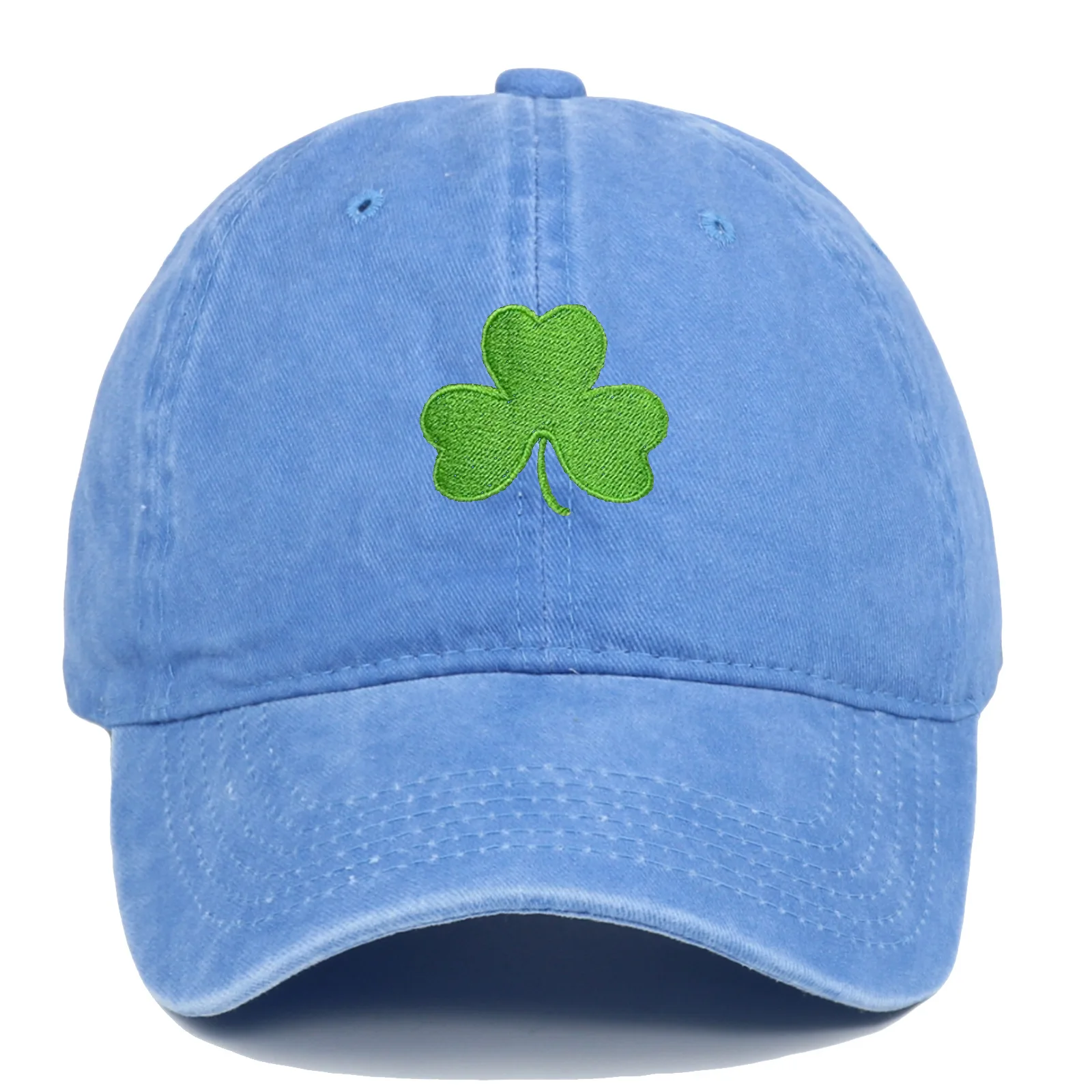 Irland Grüne Baseballkappe, Retro-Klee, bestickte Sonnenschutzhut für Männer und Frauen, trendige Paar-Entenschnabelmütze – Detail 15