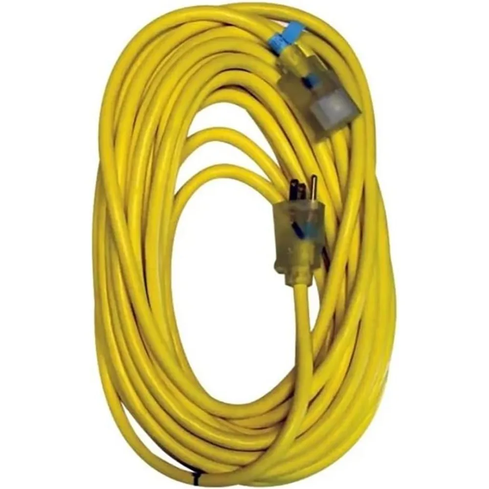 

High Visibility Weather-Resistant Outdoor Extension Cord with Power Indicator and Heavy-Duty SJTW Jacket - UL Listed