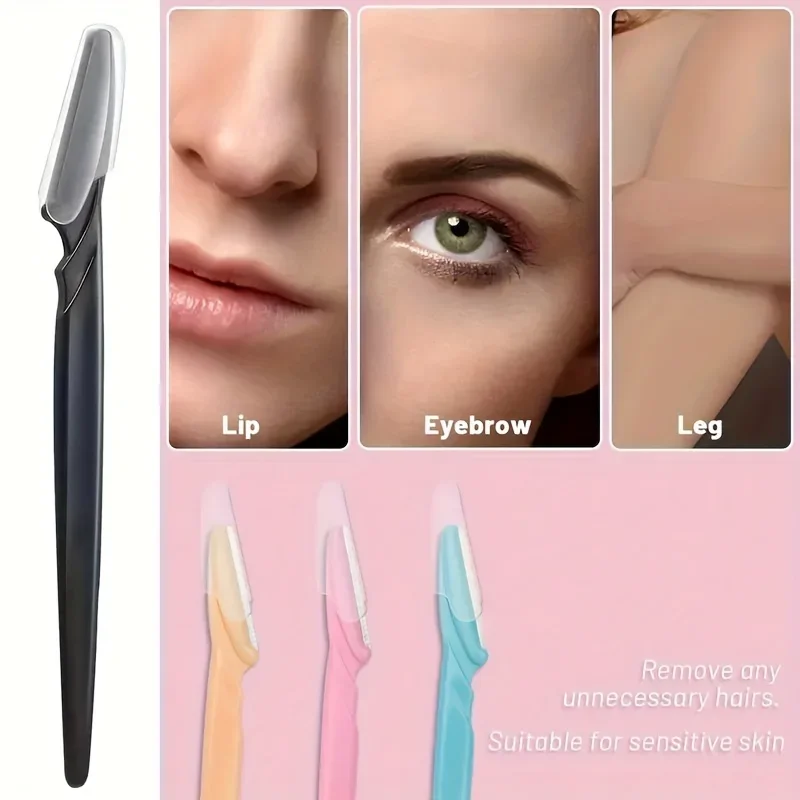 3/5/6/12/24Pcs Multifunction Eyebrow Razor Kit - Precise Trimming, Shaping,Facial Hair Removal Tool with Easy Grip Handle image 4