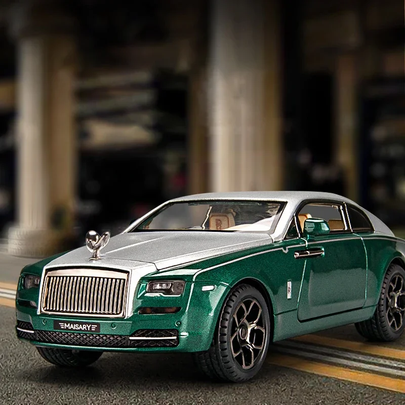 Rolls Royce Wraith Mansory coche de aleación 1:24 vehículos de juguete y fundido a presión modelo de coche sonido y luz coche extraíble juguetes regalos
