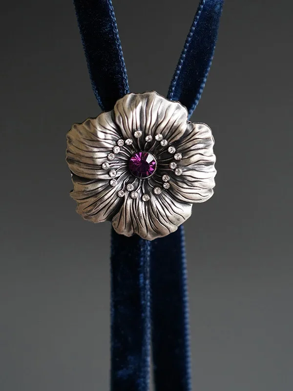 Flower bolo tie bolo tie casual necklace trendy brand necklace