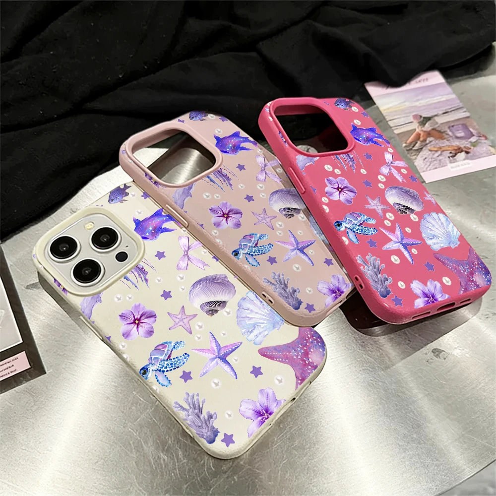 Fantasy-Meereskreaturen-Handyhülle für iPhone 17 16 15 14 13 12 11 ProMax 16 15 14 Plus 17 16 15 14 Pro 17Air Silikon-Matt-Cover – Detail 3