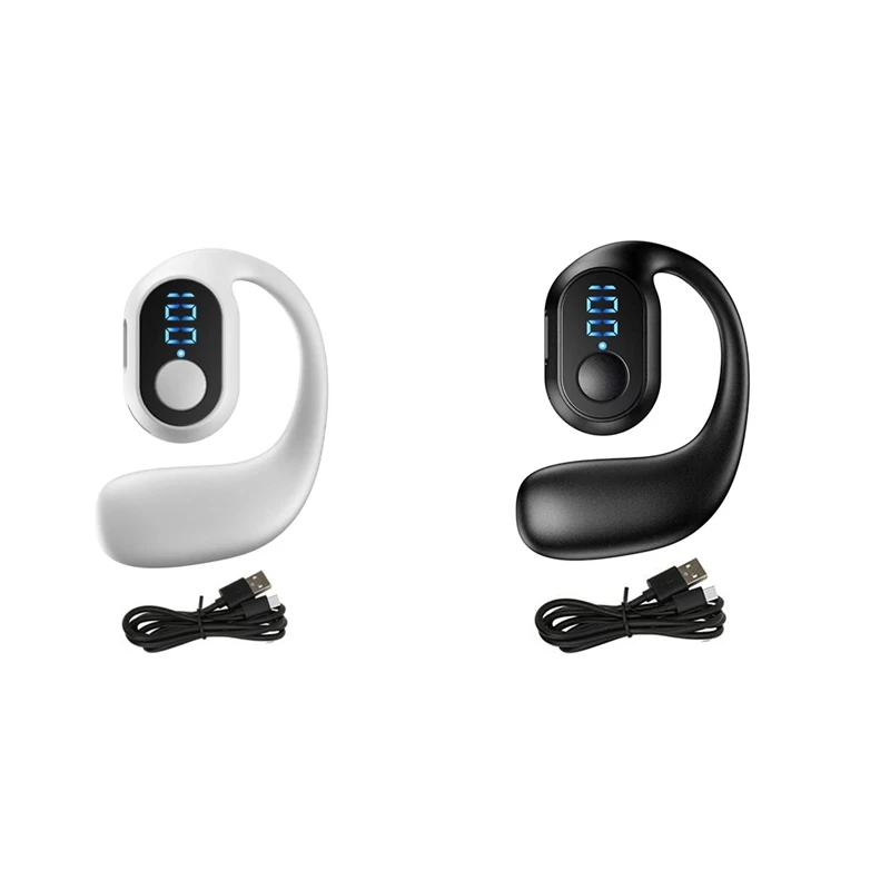 Digital Display Single Ear Hanging Ear Bluetooth Headset Open Bluetooth 5.3 Wireless Headset Earphone