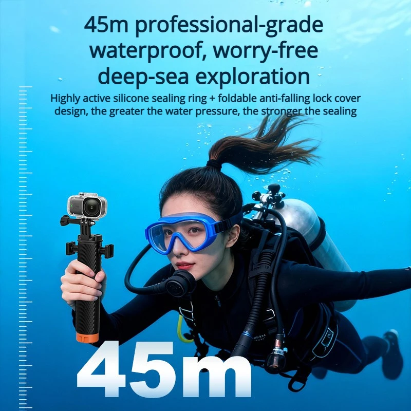Professionelles 45M Tauch-Wasserdichtgehäuse für DJI Osmo Nano Thumb Action-Kamera Sturzsicheres Unterwasser-Schutzgehäuse – Detail 3