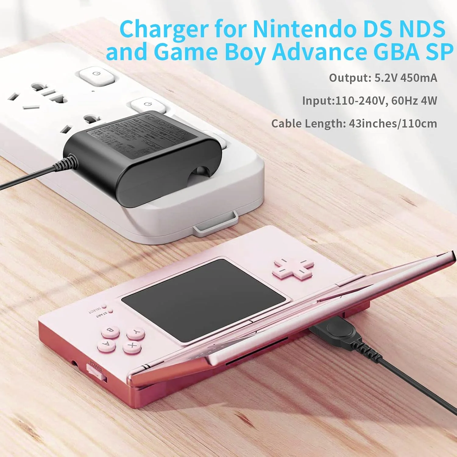 Nintendo DS, NDS, GBA, SP,ゲームボーイアドバンス,SP電源,充電ケーブル,EU, USプラグ,ニンテンドーアクセサリー用のAC充電アダプター