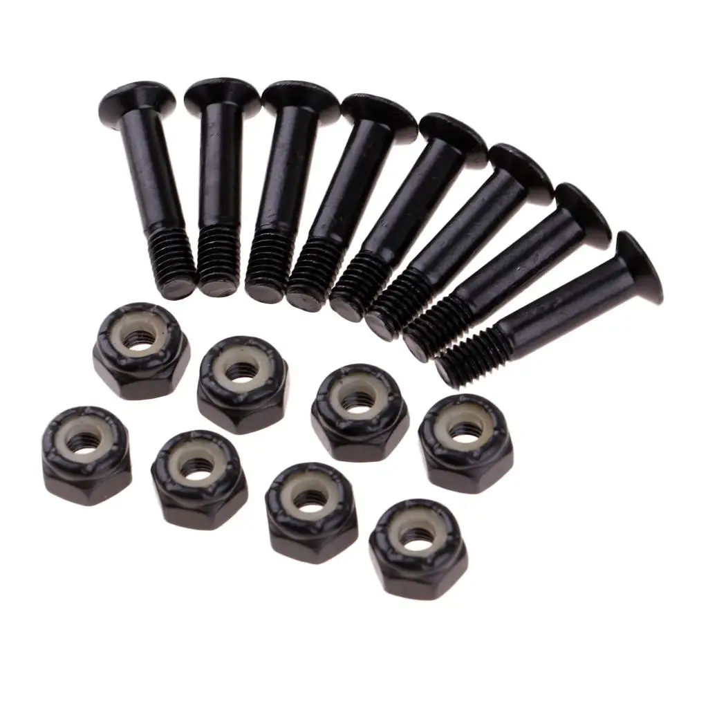 8 Sets Hardware Bolts Screws for Skateboard Longboard Cruiser Scooter Parts