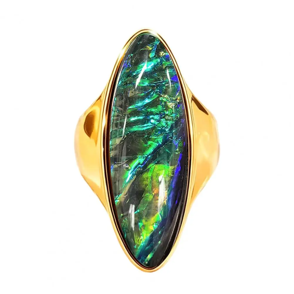 Bohemian Statement Rings Elegant Jewelry Vintage Geometric Statement Ring with Oval Faux Non Tarnish Finger Jewelry for Men