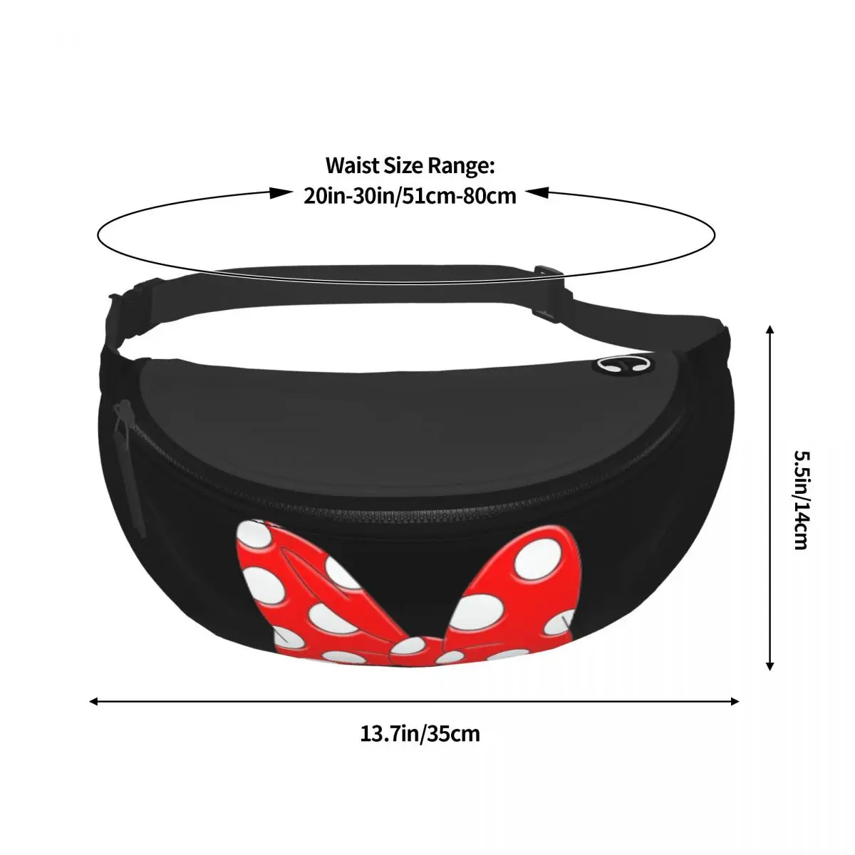 Custom Mickey Mouse Anime Minnie Fanny Pack Men Women Crossbody Waist Bag for Traveling Phone Money Pouch