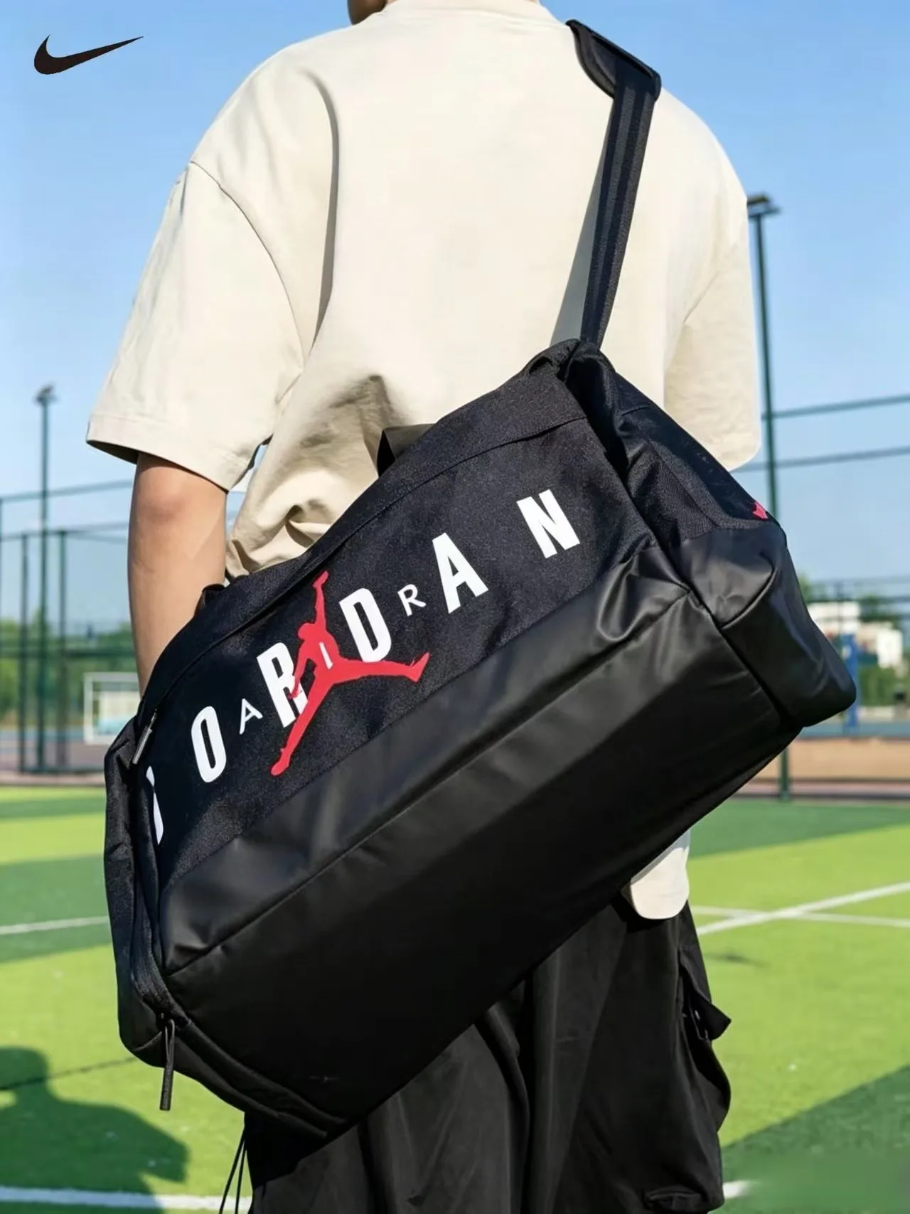 Nike Unisex 2026 New Arrival Large Capacity Duffle Bag Sports Training Crossbody Outdoor Travel Luggage Handbag JD2243027GS-002