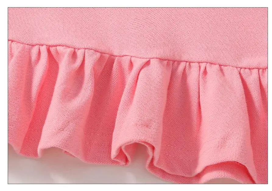 2026 Koreanisches Kleid für Mädchen, Sommerkleid mit Kragen und Stickerei, Rüschensaum, Prinzessinnenkleid 1-6 Jahre – Detail 8