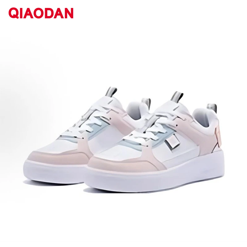 

QIAODAN Women Casual Shoes 2025 Fashion Skateboarding Shoes Luxury Leather Waterproof Lightweight Outdoor Sneakers XM26210525