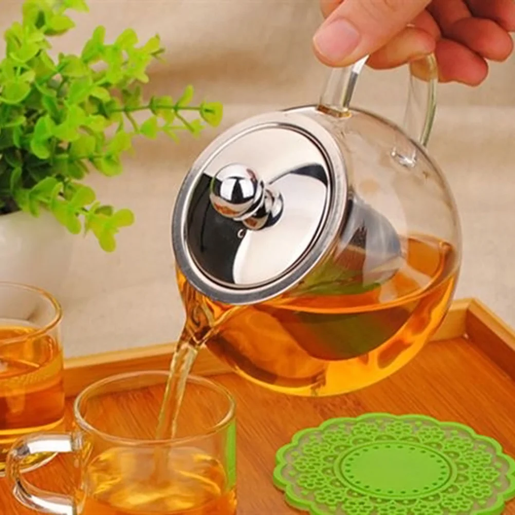 

1300Ml Borosilicate Glass Tea Pot Handcrafted Heat Resistant Teapot for Hot Cold Drink Brewing Stainless Strainer