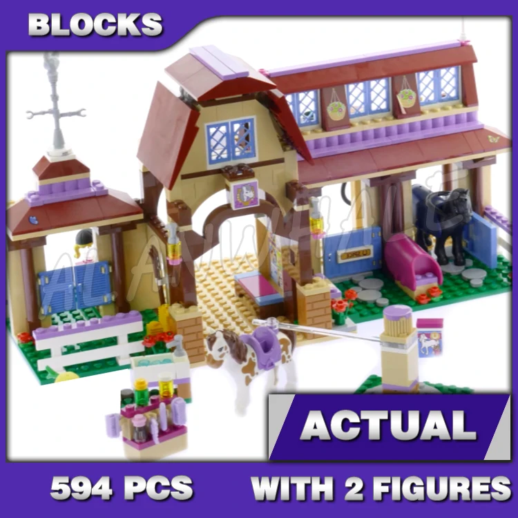 594 pçs amigos heartlake equitação clube cavalo estágios exercitador rotativo 10562 bloco de construção brinquedos compatíveis com o modelo