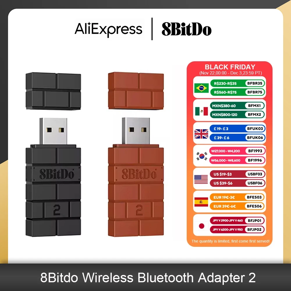 8Bitdo Wireless Bluetooth USB RR Adapter for Switch Windows Mac Raspberry Pi Switch Lite NS OLED Support PS3 PS4 PS5 Controller