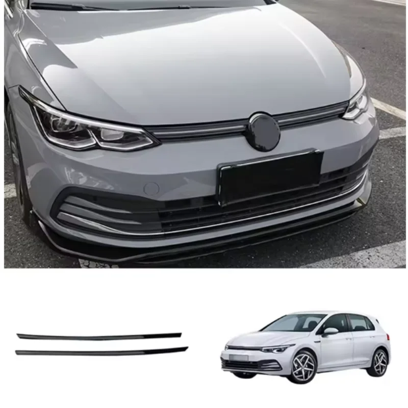 

For Volkswagen Golf 8 MK8 2020 -2022 ABS Car Front Bumper Grille Decoration Strip Cover