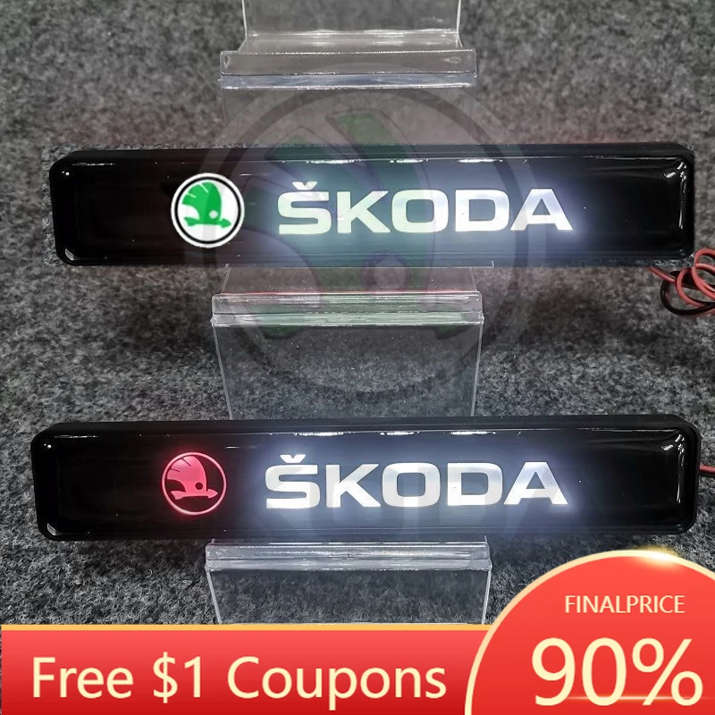 

Новая светодиодная эмблема 2026 года для Skoda Kodiaq, Superb, Kamiq, Fabia 1, Rapid, Octavia 2, A7, Tour RS, Yeti, Karoq — значок на переднюю решетку автомобиля