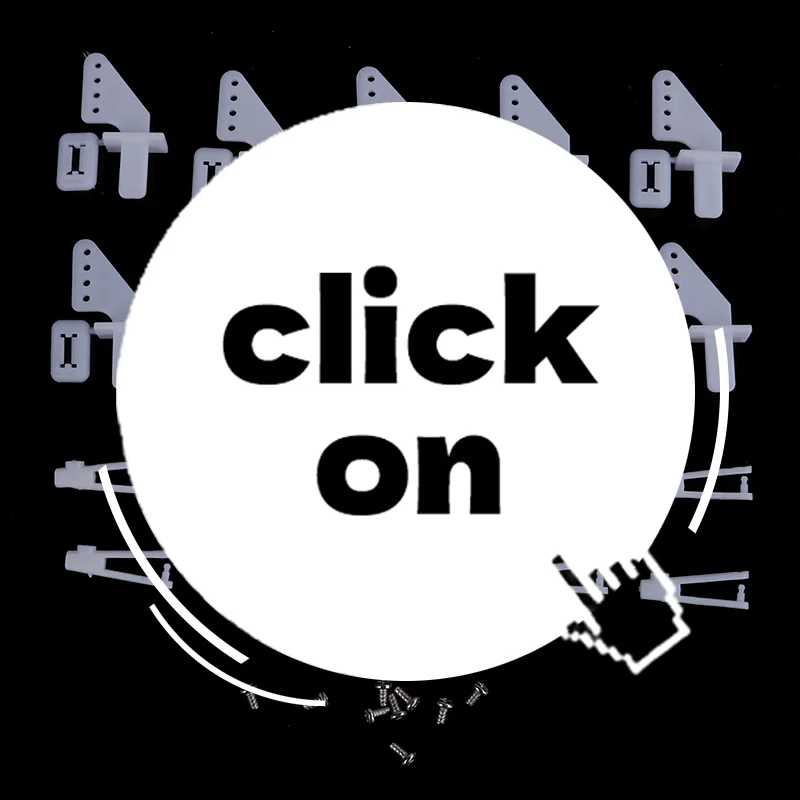 

10 Sets Medium Lock On Nylon Control Horn And Clevis 21mm Set Rudder