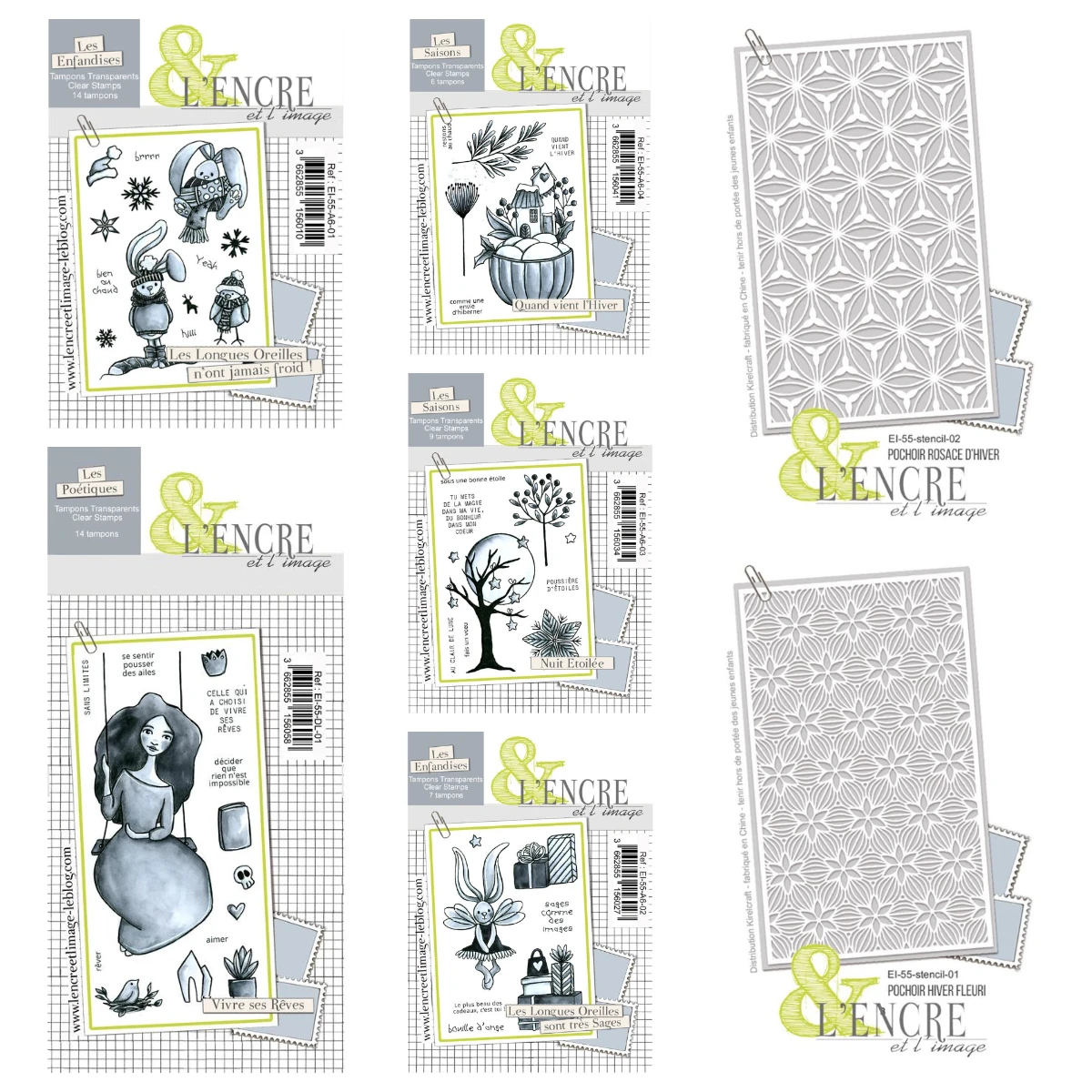 

2025 New Stencils Embossing Dies Winter Rosace Flowering Starry Night Rabbit Die Stencil Set Mold DIY Scrapbooking Cards Gift