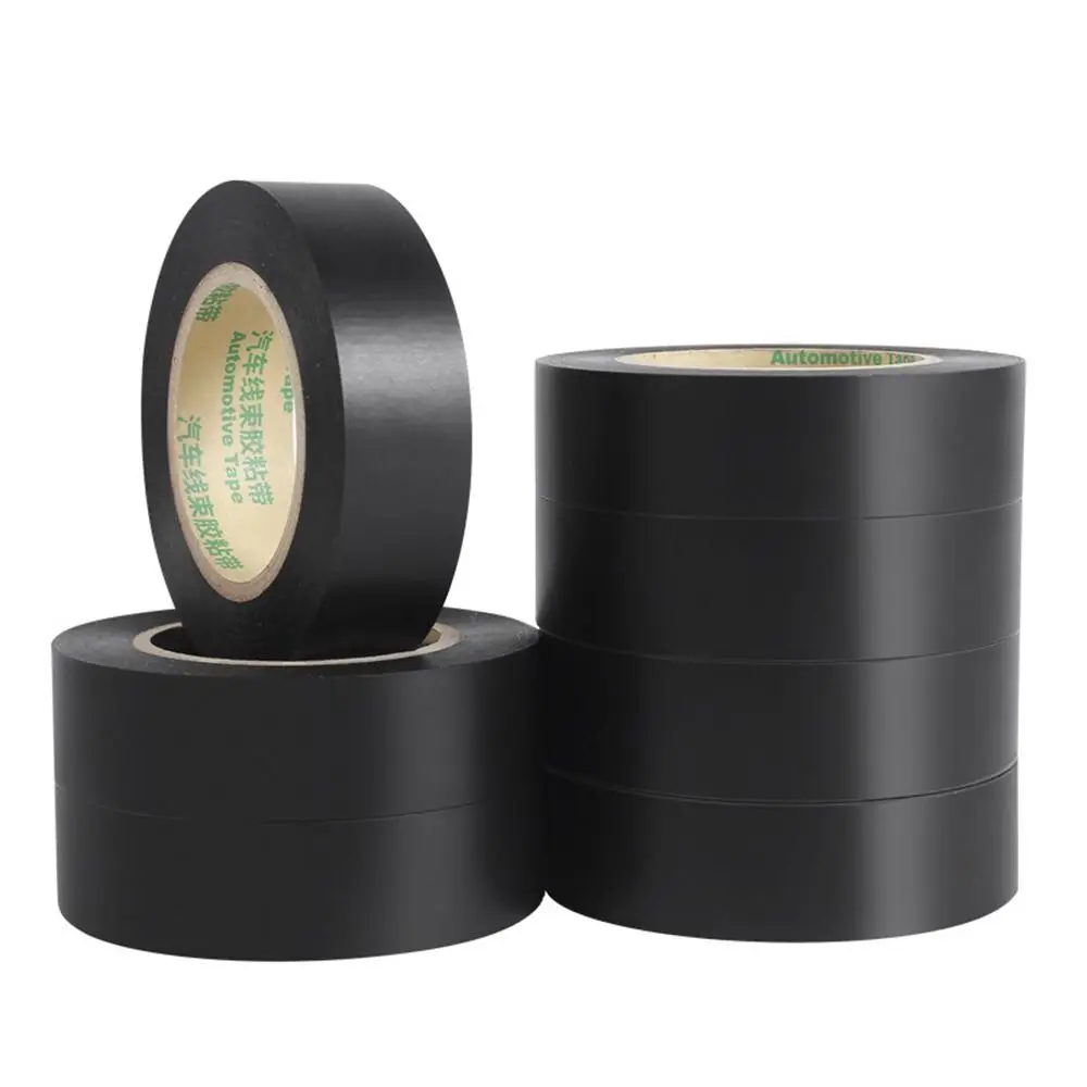 

New Black Electrical Tape PVC Self-adhesive Flame Retardant Tape Waterproof Wear-resistant Tape
