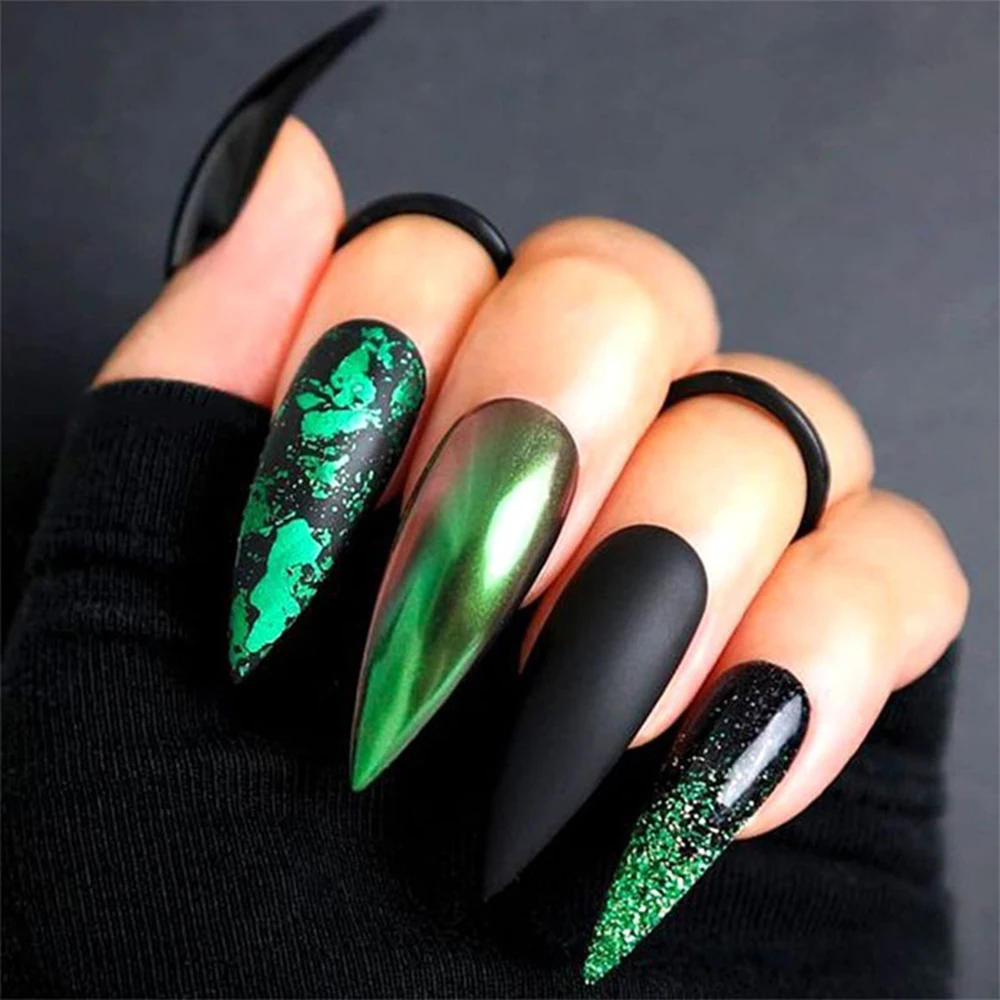 1/2pcs Nail Art einzigartige dekorative Nail Art Nägel modische Nägel sehr begehrte Goldfolie stilvolle funkelnde Pailletten