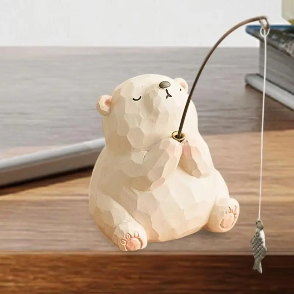 

Resin Animal Fishing Ornaments Statue Desk Ornament Screen Animal Model Crafts Handmad Computer Monitor Decorations