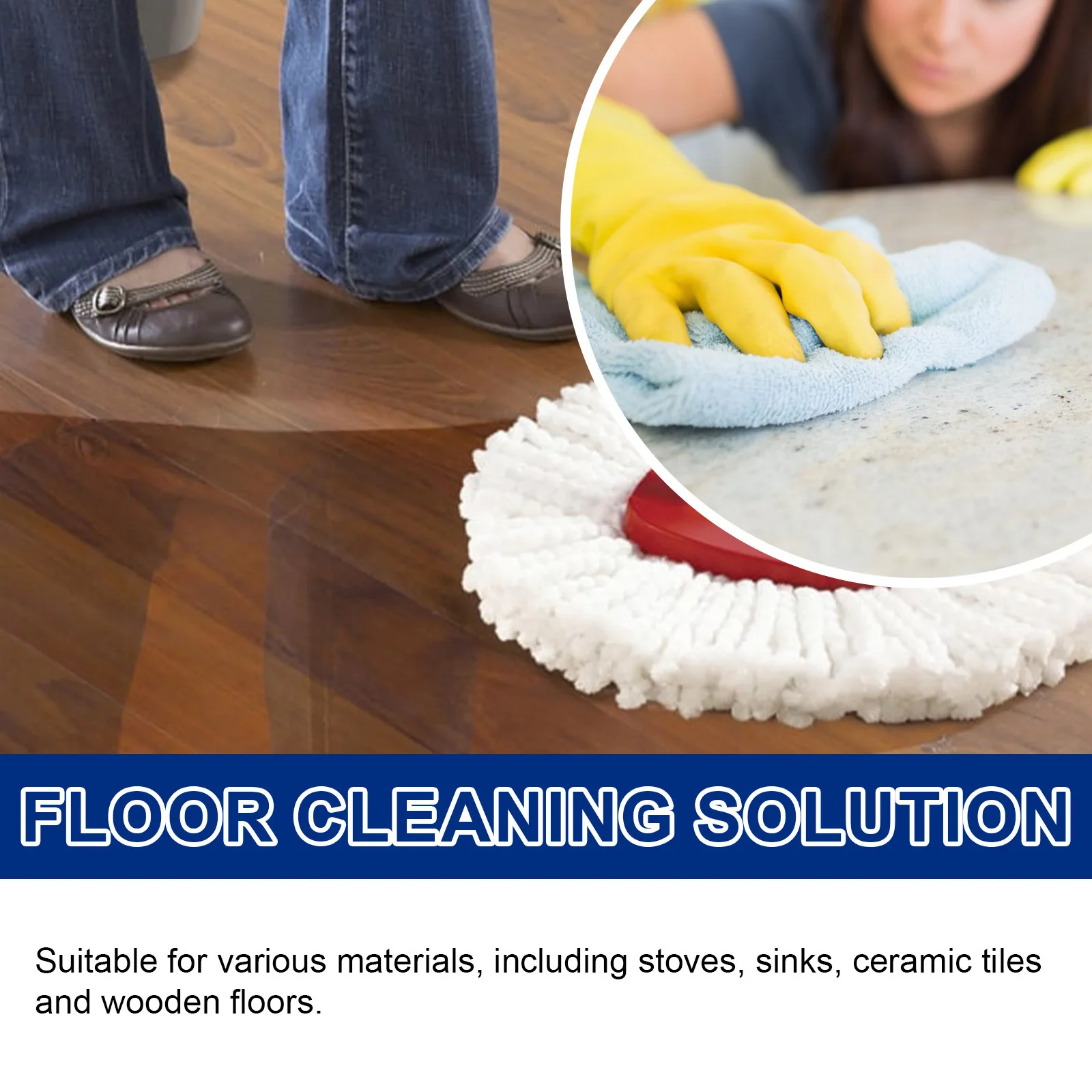 Tile Cleaner Liquid Marble Stain Dirt Removing Floor Decontamination Tile Scratch Polish Wooden Brightening Floor Clean Solution