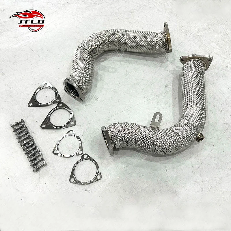 Hot Sell High Flow Downpipe Exhaust For Audi S4 S5 B8 B8.5 3.0T Quattro, Performance Down Pipe With Heatshield (LHD,NO OPF)