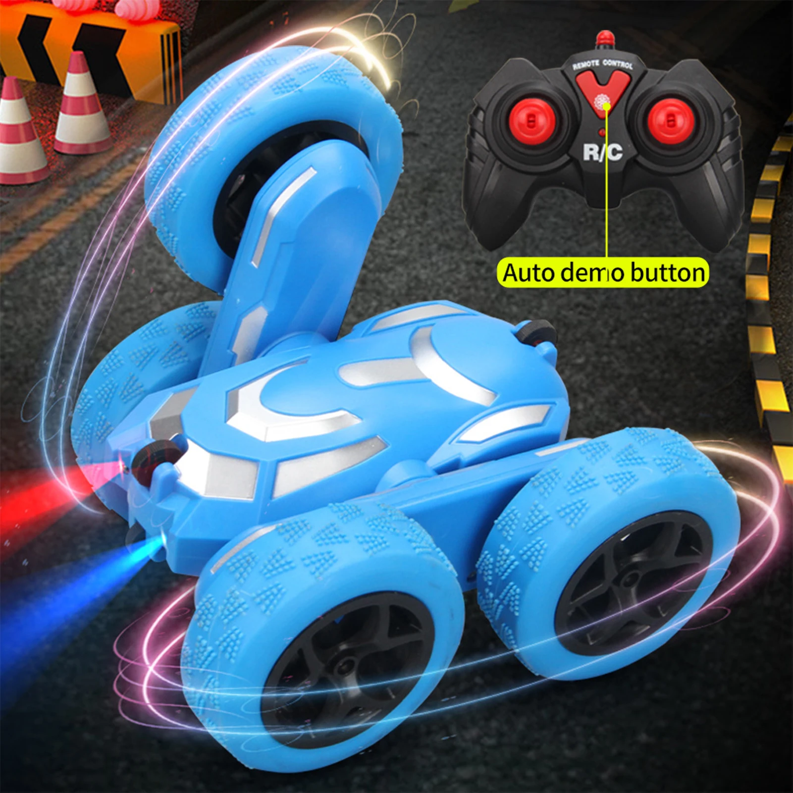 Electric Rotation Stunt Remote Control Car Toy Portable Double-Sided Stunt Drifting Car Toys Toy Vehicle for Adults Kids Boys