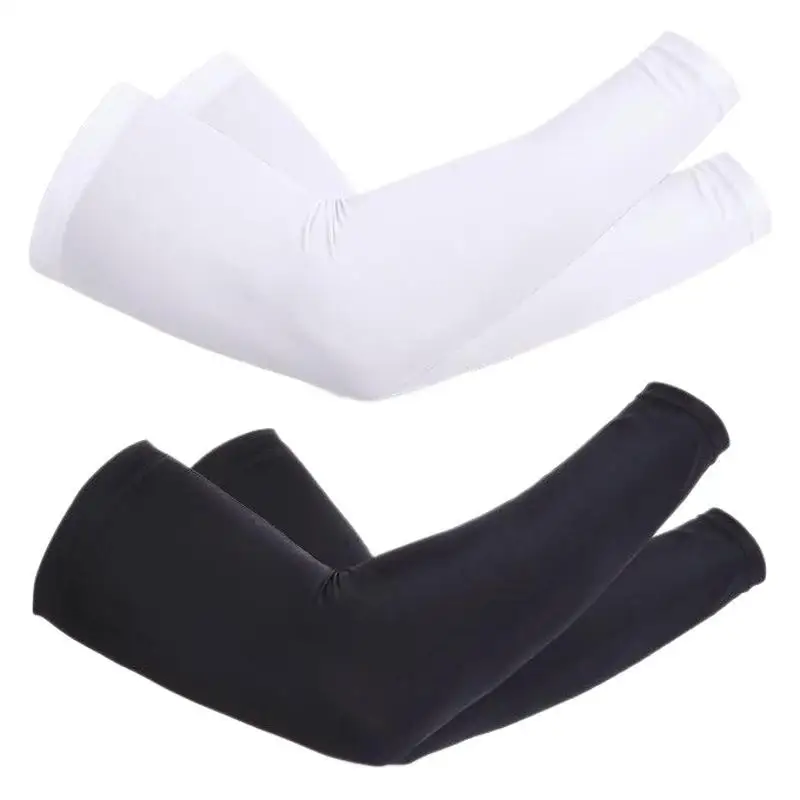 2pcs Cooling Sports Arm Sleeve Compression Basketball Cycling Arm Warmer Running UV Protection Unisex Volleyball Sunscreen Bands