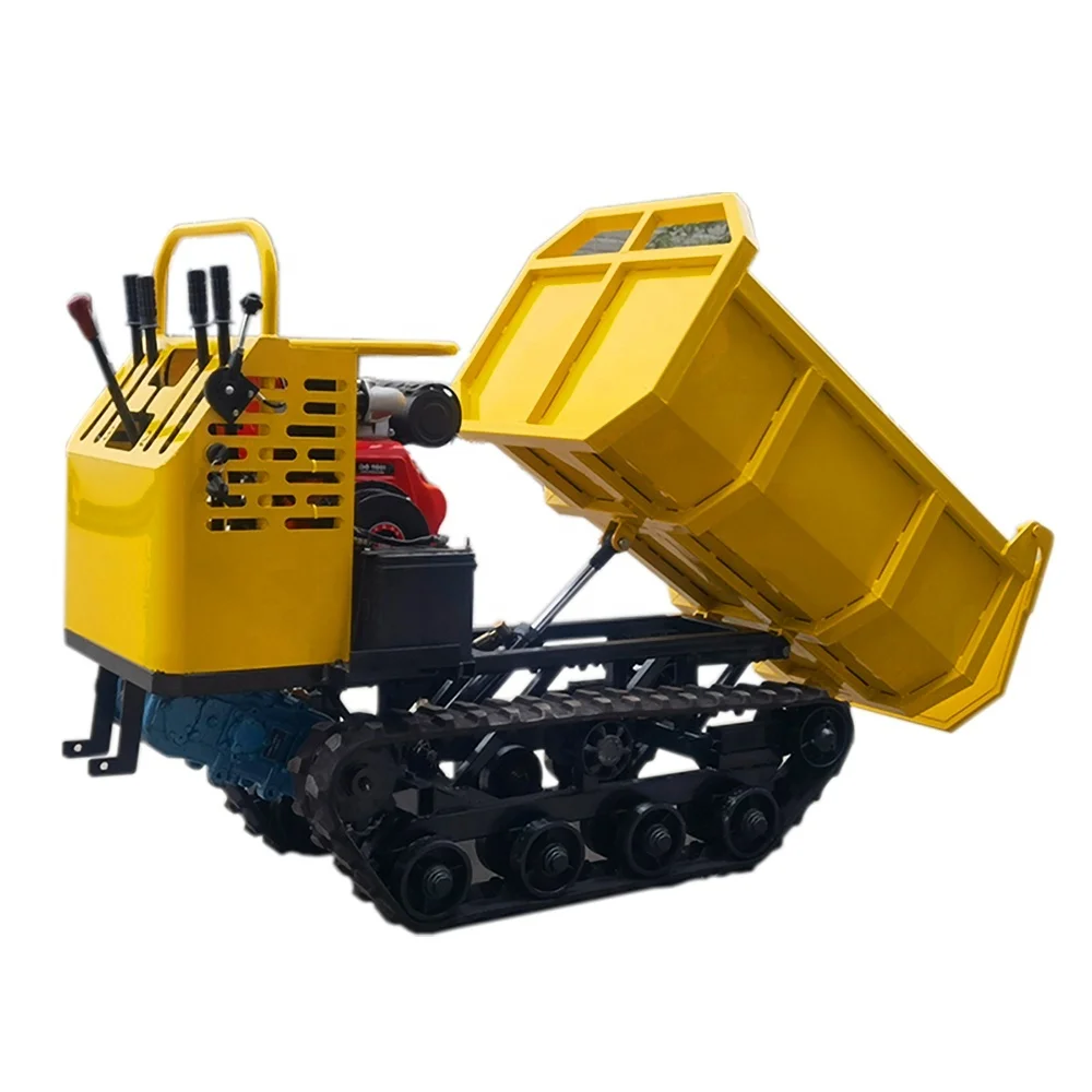 Mini Crawler Carrier Agricultural Orchard Mountain Diesel All-Terrain Small Dump Truck