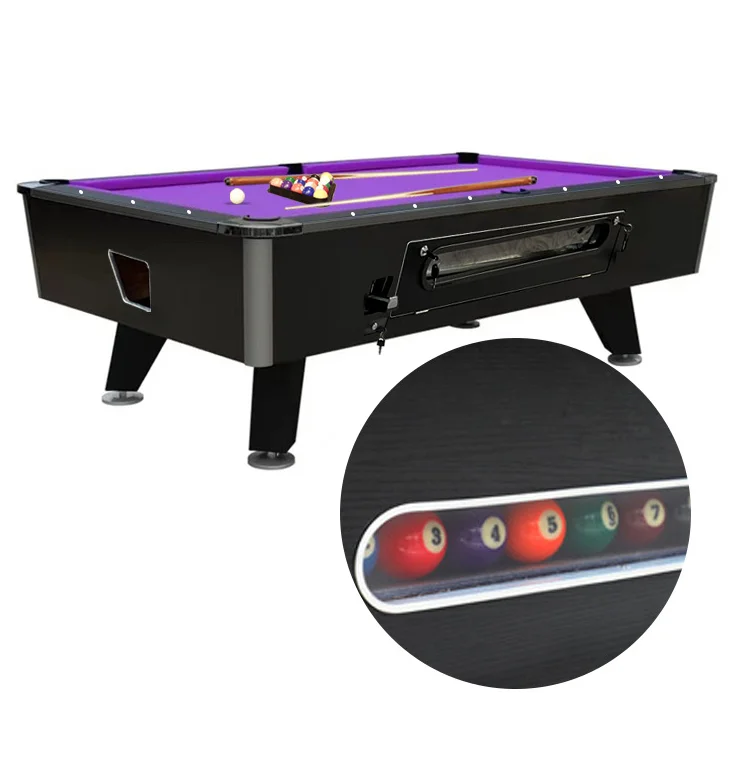 Commercial adult 7-foot  American black eight coin-operated pool table