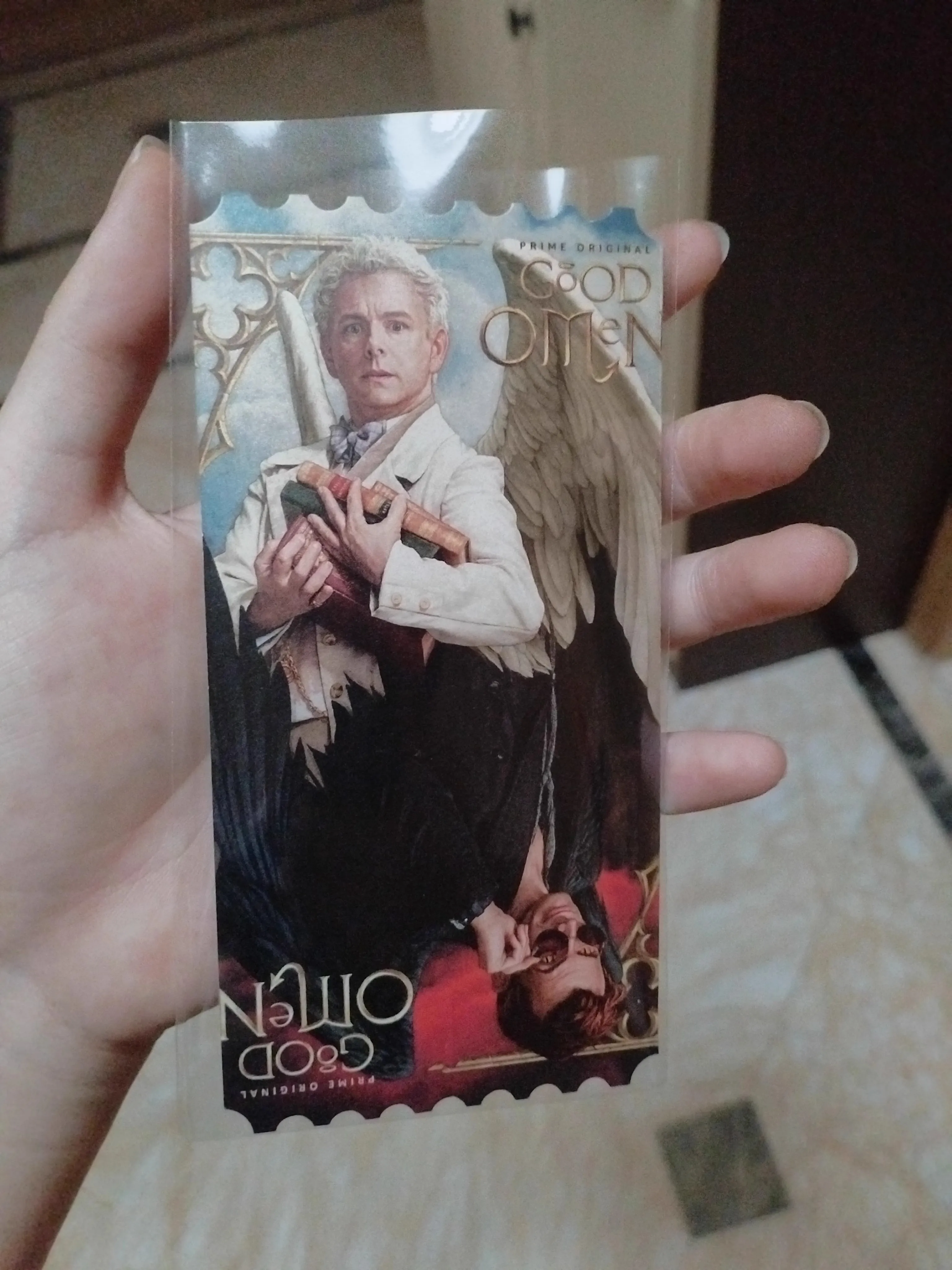 Good Omens Original Film Ticket, Stub Card, Bookmark Coleção Caseiro, Programa de TV, Periférica, Presentes Comemorativos para Fãs, 1Pc