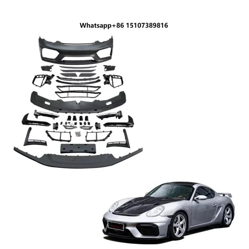 BK Tuning 987 Cayman Boxster Upgrade GT4 Style Front Bumper Assembly PP Plastic Bodykit for 987.1 987.2 GT4 Body Kits