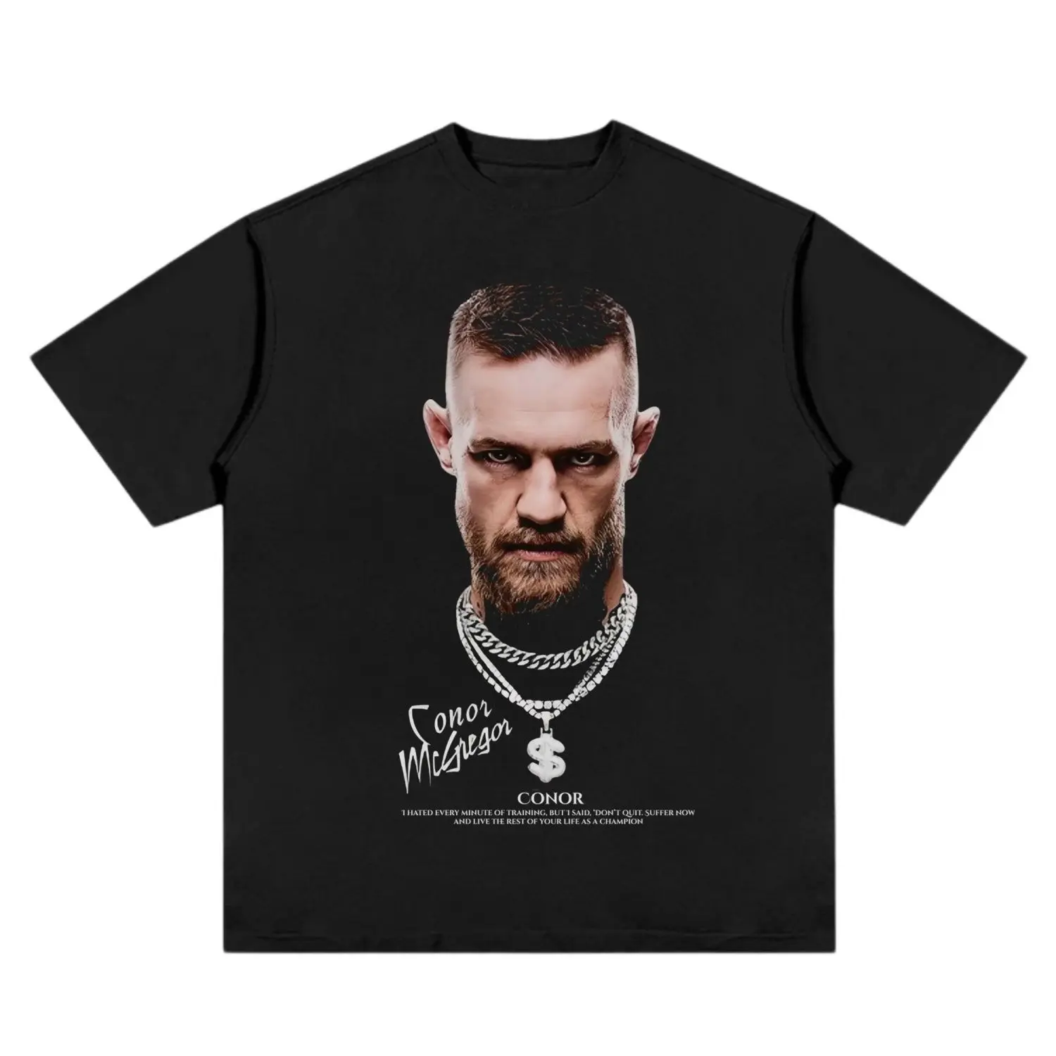 T-shirt Pour Manches Courtes MMA Combat Coton Col Rond Haut -UFC Boxe Connor Topria T-shirt Ritratto Imprimé Hommes Et Femmes T