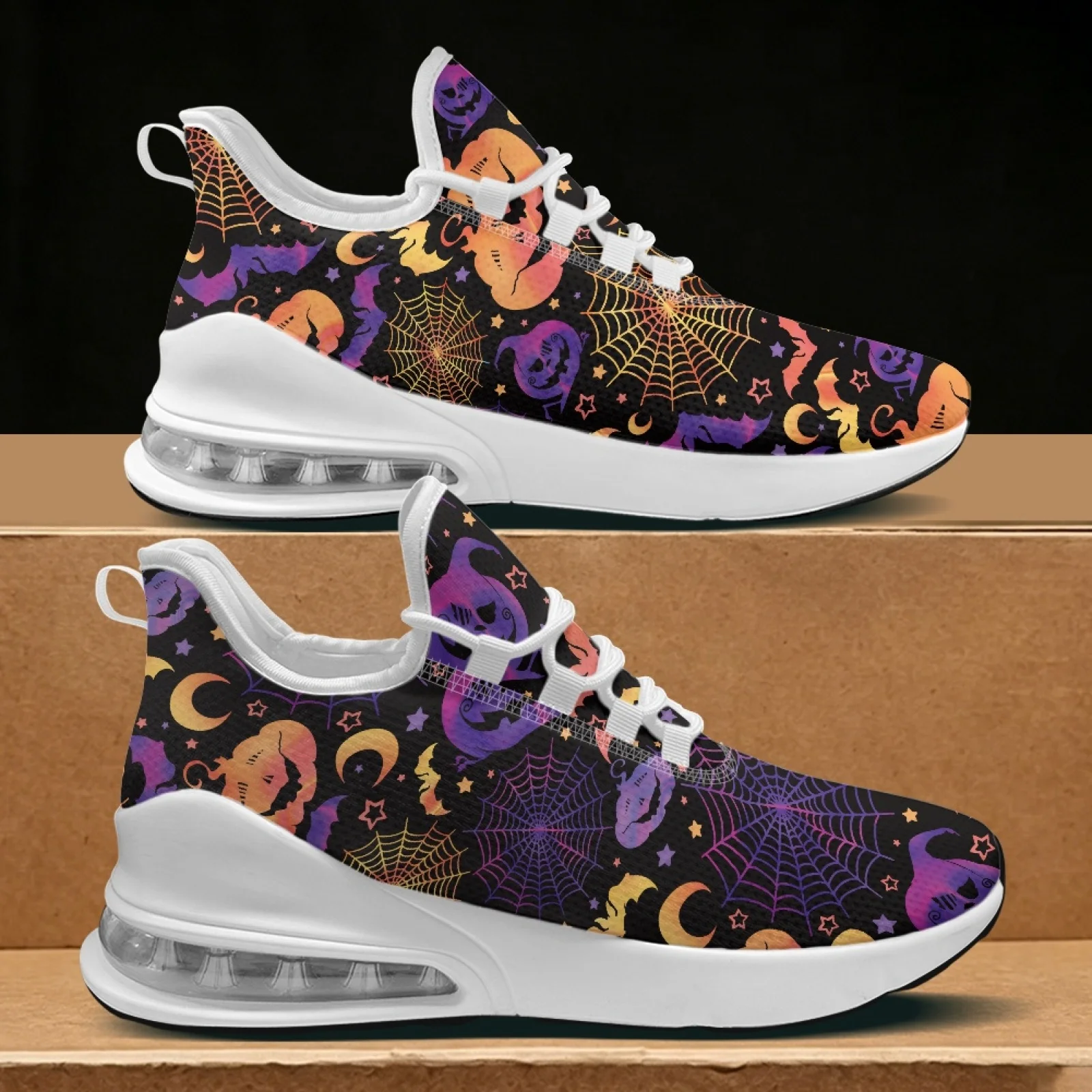 PENSTROLL Halloween Spooky Non-Slip Breathable Nurse Snakers Women's Running Shoes for Womens Gym Urban Style