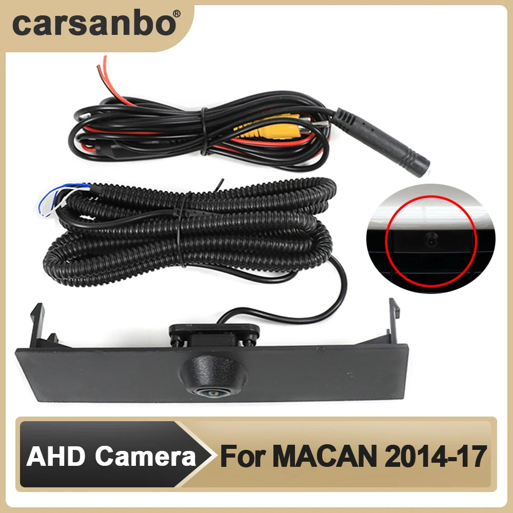 

Carsanbo Car 720P AHD Front View OEM Logo Camera HD Fisheye Wide Angle 150° Camera For Porsche MACAN 2014-2017 Night Vision Cam