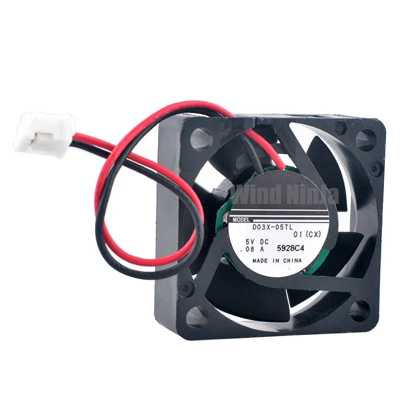 

D03X-05TL Вентилятор 3 см 30 мм 30x30x10 мм DC5V 0,08A 2pin Микровентилятор охлаждения для источника питания маршрутизатора