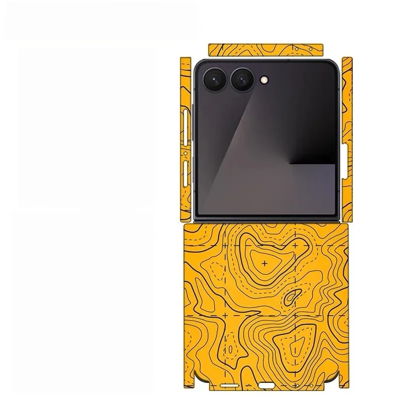 Plain Decal Skin for Samsung Galaxy Z Flip 8 7 6 5 4 Back Screen Protector with Hinge Film Cover Flip8 Wrap Colorful Sticker